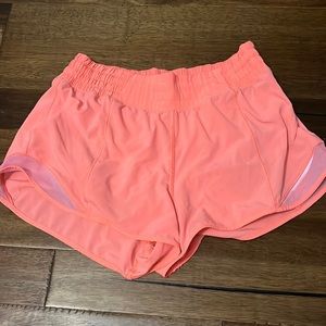 COPY - ORANGE HIGHRISE LULULEMON SHORTS 2.5 inch